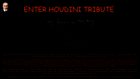 What Houdinitribute.com website looked like in 2016 (7 years ago)