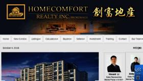 What Homecomfortrealty.ca website looked like in 2016 (7 years ago)
