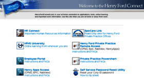 What Henryfordconnect.com website looked like in 2016 (7 years ago)