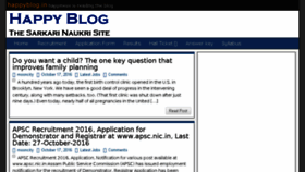 What Happyblog.in website looked like in 2016 (7 years ago)