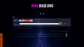 What Hidebuzz.org website looked like in 2016 (7 years ago)