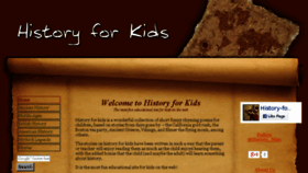 What History-for-kids.com website looked like in 2016 (7 years ago)