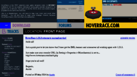 What Hoverrace.com website looked like in 2016 (7 years ago)