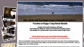 What Happycampbeachrentals.com website looked like in 2016 (7 years ago)