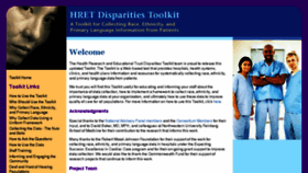 What Hretdisparities.org website looked like in 2016 (7 years ago)