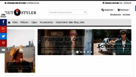 What Hut-styler.de website looked like in 2016 (9 years ago)