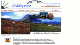 What Holidayscape.co.za website looked like in 2016 (7 years ago)