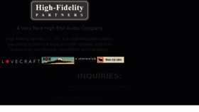 What High-fidelity.com website looked like in 2016 (7 years ago)