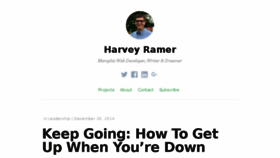 What Harveyramer.com website looked like in 2016 (7 years ago)