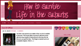 What Howtosurvivelifeinthesuburbs.com website looked like in 2016 (7 years ago)