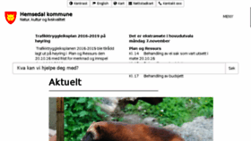 What Hemsedal.kommune.no website looked like in 2016 (7 years ago)