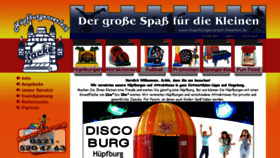 What Huepfburgenverleih-bielefeld.de website looked like in 2016 (7 years ago)