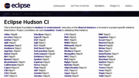 What Hudson.eclipse.org website looked like in 2016 (8 years ago)