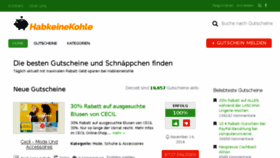 What Habkeinekohle.de website looked like in 2016 (7 years ago)