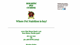 What Holisticpetcuisine.com website looked like in 2016 (7 years ago)