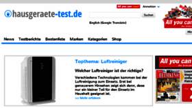 What Hausgeraete-test.de website looked like in 2016 (7 years ago)