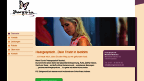 What Haargespraech.de website looked like in 2016 (7 years ago)