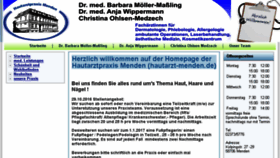 What Hautarzt-menden.de website looked like in 2016 (7 years ago)