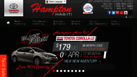 What Hamptontoyota.com website looked like in 2016 (7 years ago)
