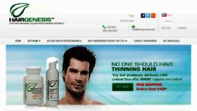 What Hairgenesis.com website looked like in 2016 (7 years ago)