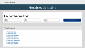 What Horaire-trains.fr website looked like in 2016 (7 years ago)