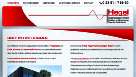 What Hegel-elektroanlagen.de website looked like in 2016 (7 years ago)