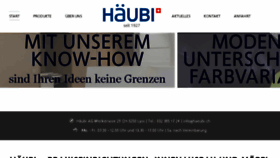 What Haeubi.ch website looked like in 2016 (7 years ago)