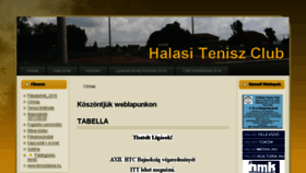 What Halasitenisz.hu website looked like in 2016 (7 years ago)