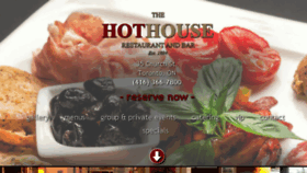 What Hothouserestaurant.com website looked like in 2016 (7 years ago)