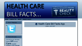 What Healthcarebillfacts.com website looked like in 2016 (7 years ago)