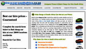 What Hire-a-car-portelizabeth.co.za website looked like in 2016 (8 years ago)