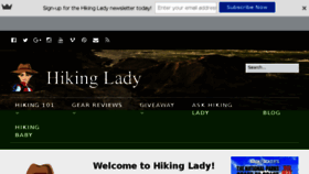 What Hikinglady.com website looked like in 2016 (7 years ago)