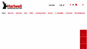 What Hartwell.co.uk website looked like in 2016 (7 years ago)