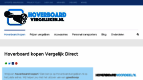 What Hoverboardvergelijken.nl website looked like in 2016 (7 years ago)