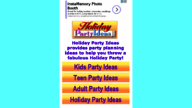 What Holidaypartyideas.com website looked like in 2016 (7 years ago)