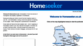 What Homeseeker.co.uk website looked like in 2016 (7 years ago)