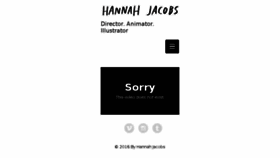 What Hellohannahjacobs.com website looked like in 2016 (7 years ago)