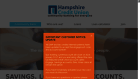 What Hampshirecreditunion.co.uk website looked like in 2016 (7 years ago)