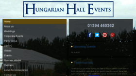 What Hungarianhallevents.co.uk website looked like in 2016 (7 years ago)