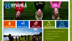 What Hyvarila.com website looked like in 2016 (7 years ago)