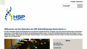 What Hsp-selbsthilfegruppe.de website looked like in 2016 (7 years ago)