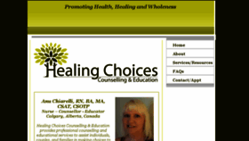 What Healingchoicescounselling.org website looked like in 2016 (7 years ago)