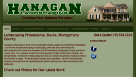 What Hanaganlandscaping.com website looked like in 2016 (7 years ago)