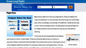 What Howlongflight.com website looked like in 2017 (7 years ago)