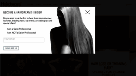 What Hairdreams.fr website looked like in 2017 (7 years ago)