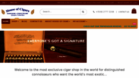 What Houseofcigar.com website looked like in 2017 (7 years ago)