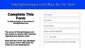 What Hikinghimalaya.com website looked like in 2017 (7 years ago)