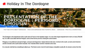 What Holidayinthedordogne.com website looked like in 2017 (7 years ago)