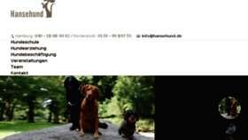 What Hansehund.de website looked like in 2017 (7 years ago)