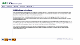 What Hgs-software.com website looked like in 2017 (8 years ago)